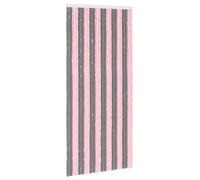 Rideau anti-moustiques gris argenté et rose