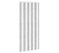Rideau anti-moustiques gris et blanc, dimensions 90 x 200 cm