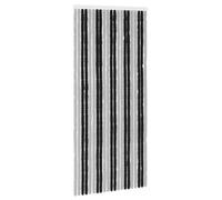 Rideau anti-moustiques gris et noir, dimensions 90 x 200 cm