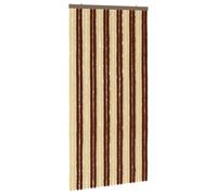 Rideau anti-moustiques marron et beige, dimensions 100 x 200 cm