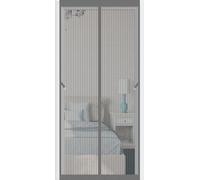 Rideau anti-moustiques - Protection solaire horizontale pour fenêtre - Pare-insectes - Installation rapide - 105 x 230 cm - Gris-blanc