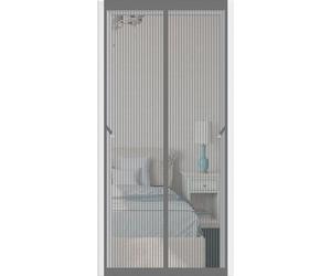 Rideau anti-moustiques - Protection solaire horizontale pour fenêtre - Pare-insectes - Installation rapide - 105 x 230 cm - Gris-blanc