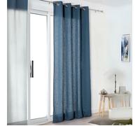 Rideau ""Authentique"" en 100% lin Bleu Marine 135x260 cm