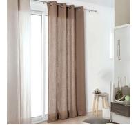 Rideau ""Authentique"" en 100% lin Taupe 135x260 cm