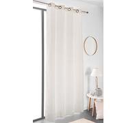 Rideau avec oeillets - Tamisant - Coton/Lin - Ecru - 135x260cm