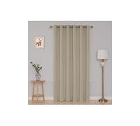 Rideau Beige Foncé Occultant à Oeillets Isolant Thermique Rideau Tissu Porte en Chambre Salon 200x280cm Rideau 1 PCS pour Enfant