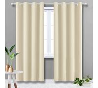 Rideau Chambre Enfant Anti Froid Et Chaleur 1 Pièce Anti UV 100% Polyeste Rideaux Occultants Thermique pour Fenetre Intérieurs Cuisine Dressing Beige 90x220cm
