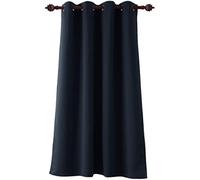 Rideau Chambre Occultant Thermique Isolant a Oeillet 140x290cm Rideaux Grande Largeur Bleu Marine