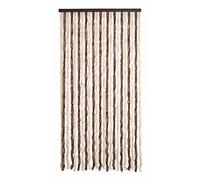 Rideau chenille 100 x 220 cm, beige/marron