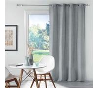 Douceur d'Intérieur – Rideau à œillets Chinea – Occultant chambray uni 135x240 cm – Gris