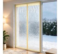 Rideau Coupe-Vent Thermique pour Porte,Fermeture Automatique,auto-adhésive | Rideau de Porte Magnétique Isolant EVA Translucide,isolation thermique 4 saisons pour cuisine salon balcon,auto-absorbant