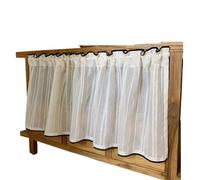 Rideau court style rustique for cuisine, café, ferme ou petite fenêtre, idéal for une maison porte. Tissage décontracté Convient pour les rideaux sous les cafés et les ar(Hook Top,W100xH90cm 1Pc)