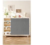 Rideau d’armoire coulissant sans perçage avec aimant W80 x H90cm Gris