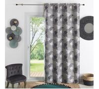 Rideau d'ameublement à jacquard arrondi Gris clair 140x260 cm