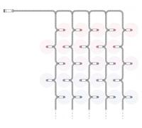 Rideau de capsules 5 x 50 LED RGB - transparent