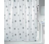 Rideau de douche - 120 x 200 cm - Polyester - blanc et Argent - Milano SPIRELLA