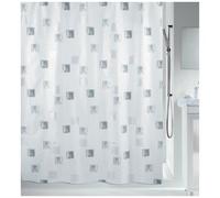 Rideau de douche - 120 x 200 cm - Polyester - blanc et Argent - Milano SPIRELLA