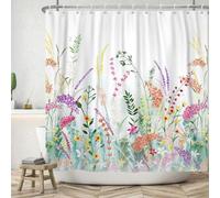Rideau de douche 180 x 180 cm – Imperméable et lavable – Tissu coloré peint à la main pour la douche