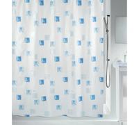 Rideau de douche - 180 x 200 cm - Bleu ciel et Blanc - Polyester - Milano SPIRELLA
