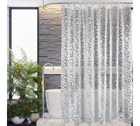 Rideau de douche 180x190cm Transparent avec poids Aimant, Imperméable, Antimoisissure