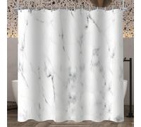 Rideau de douche 180x200cm marbre anti-moisissure textile étanche polyester rideau de bain 12 oeillets anneaux de rideau de douche