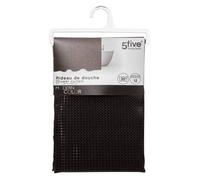 Rideau de douche 180x200cm ""Modern Color"" gris charbon - 5 five simply smart