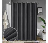 Rideau de douche 200x240cm noir imperméable avec protection anti-moisissure