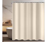 Rideau de douche 210x180cm Beige Anti-moisissure textile hydrofuge lavable