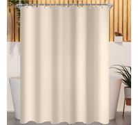Rideau de douche 240x160cm Beige lesté Ourlet anti-moisissure hydrofuge lavable Textile