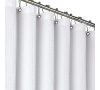 Rideau de douche à motif gaufré - Rideau de salle de bain - Séparation pour la douche - Résistant à la moisissure, imperméable - 100x200 cm - Blanc
