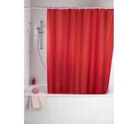 Rideau de douche anti-moisissure WENKO - Rouge - 180x200 cm - Hydrofuge - Polyester