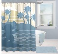 Rideau de Douche Disney Stitch 178 x 182 cm - Décoration de Salle de Bains Lilo et Stitch en Tissu
