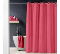 Douceur d'Intérieur – Rideau de douche Dotty – Œillets clipsables – 180x200 cm Framboise
