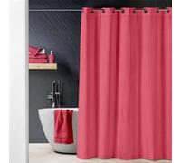 Douceur d'Intérieur – Rideau de douche Dotty – Œillets clipsables – 180x200 cm Framboise