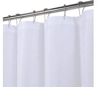 Rideau de douche en polyester blanc, 190 g/m², 180 x 180 cm, emballage sur mesure