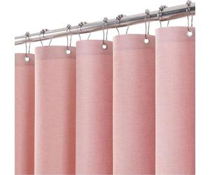 Rideau de douche Ensemble de lin Anti-moisissure Imperméable 182x182cm Rose