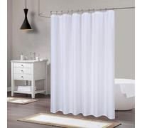 Rideau de douche Famanu, qualité hôtel, polyester 190 GSM, blanc, 180x200 cm