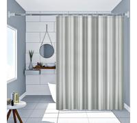 Rideau de douche hydrofuge en nid d'abeille - Tissu texturé doux pour salle de bain et spa - Lavable en machine - 180 x 180 cm - Gris élégant et design élégant