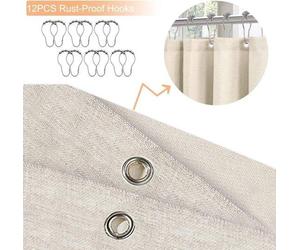 Rideau de douche imperméable, 182 x 182 cm, gamme en coton, rideau imperméable avec revêtement inaltérable, tissu résistant à la moisissure, rideau en polyester à séchage rapide avec cordon tressé - B