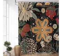 Rideau de douche imperméable à motifs floraux, 180 x 200 cm