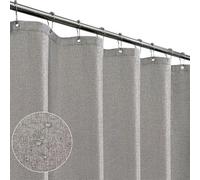 Rideau de douche imperméable avec crochets métalliques, 180 x 180 cm, gris, épais