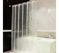 Rideau de douche imperméable PEVA Water Cube, doublure transparente, housse de bain pour baignoire, doublure de rideaux de bain,W180xH220cm~00087