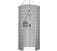 Rideau de douche isolant rond en polyester - Isolant contre l'eau chaude - Portable - Design moderne