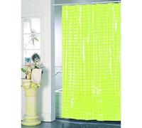 MSV, Rideau de Douche, en PVC, Revêtement antibactérien, 100% Vinyle, Design Moderne, Anneaux Inclus, Revêtement antibactérien et Hydrofuge, Lavable à 40°c, Vert, 180 x 200 cm