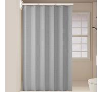 Rideau de Douche Mural Pliable et étanche, sans perçage, kit de Tringle de Douche résistante à l'eau, Invisible, pour Salle de Bain, Dressing, hôtel, Maison (Gris, 3 Volets)
