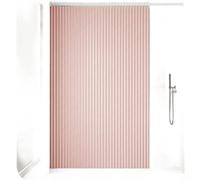 Rideau de douche pliable en lin pour salle de bain 200 x 180 cm sans | Paravent de baignoire en tissu hydrofuge translucide moderne sans outils (poudre de lin)