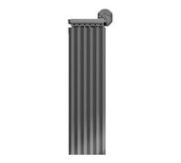 Rideau de Douche Pliable, Rideau d'angle Mural imperméable, Panneau de séparation Suspendu à Angle réglable à 360° pour Salle de Bain, Baignoire et Dressing (Gris, 104-140 cm (180 cm))