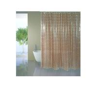 MSV, Rideau de Douche, en PVC, Revêtement antibactérien, 100% Vinyle, Design Moderne, Anneaux Inclus, Revêtement antibactérien et Hydrofuge, Lavable à 40°c, Chocolat à Pois, 180 x 200 cm