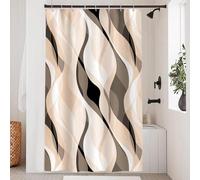 Rideau de douche - Rideau de bain - Protection de l'intimité dans la salle de bain - Imperméable et anti-moisissures - 120x200 cm - Crème