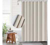 Rideau de douche - Rideau de salle de bain - Protection pour douche - Résistant à la moisissure, imperméable - 180 x 180 cm - Beige